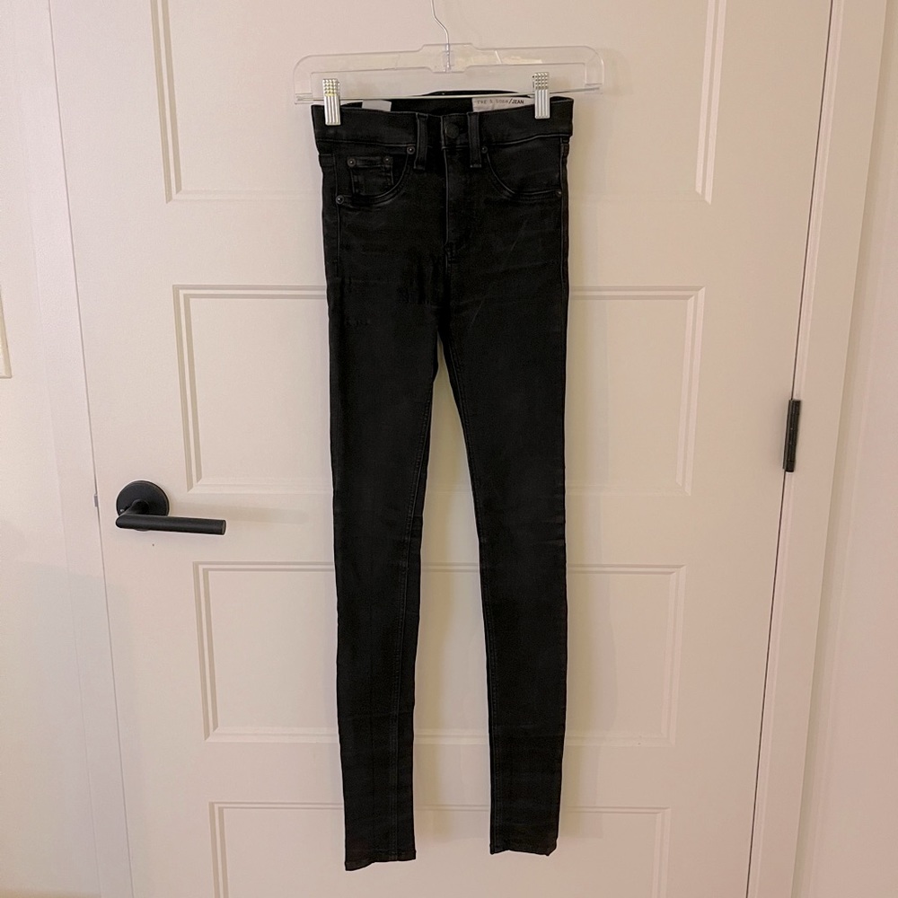 rag & bone 10 inch skinny Jeans in black